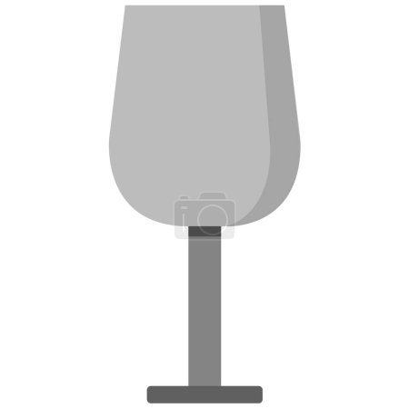 Téléchargez les illustrations : Icône en verre de vin, illustration vectorielle - en licence libre de droit