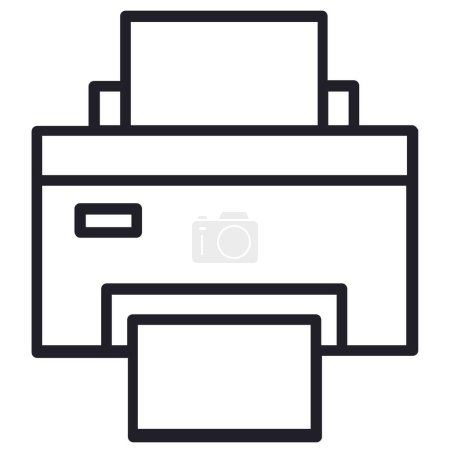 Illustration for Printer icon isolated on white background - Royalty Free Image