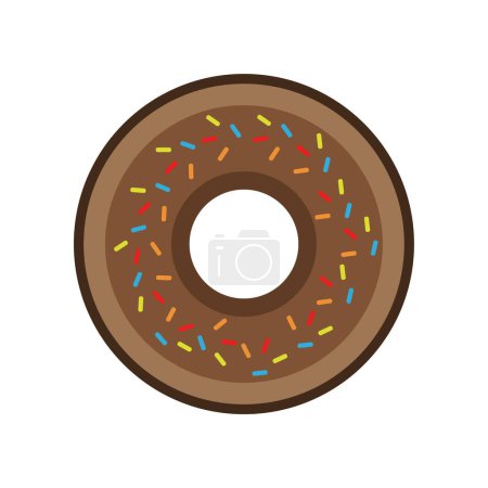 Ilustración de Dulce donut icono vector ilustración - Imagen libre de derechos