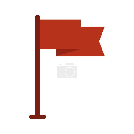 Ilustración de Icono de bandera roja sobre fondo blanco - Imagen libre de derechos