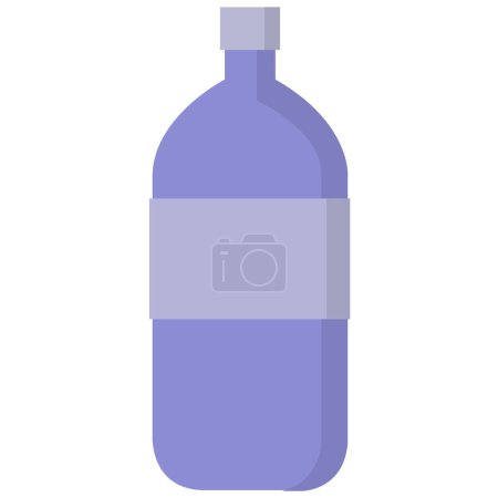 Ilustración de Icono de la botella de agua aislado sobre fondo blanco - Imagen libre de derechos