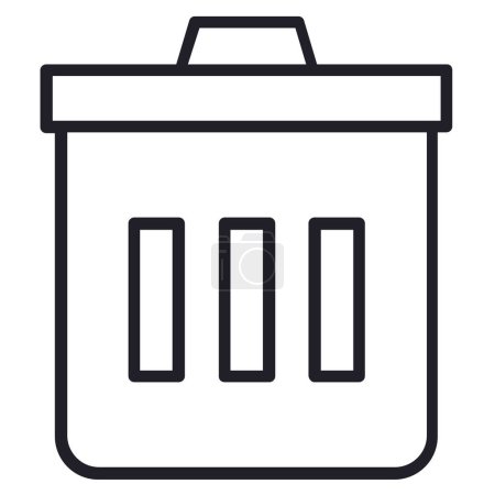 Illustration for Trash bin icon, garbage, dustbin icon isolated on white background. - Royalty Free Image