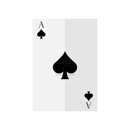 Illustration for Poker card icon. flat illustration of black card vector icon for web - Royalty Free Image