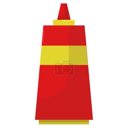 Ilustración de Ketchup botella icono vector ilustración - Imagen libre de derechos