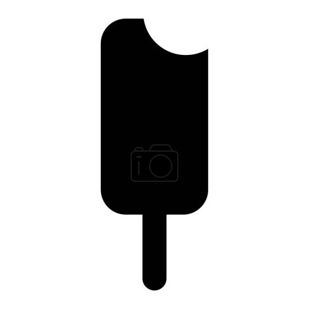 Téléchargez les illustrations : Icône vectorielle plat crème glacée - en licence libre de droit