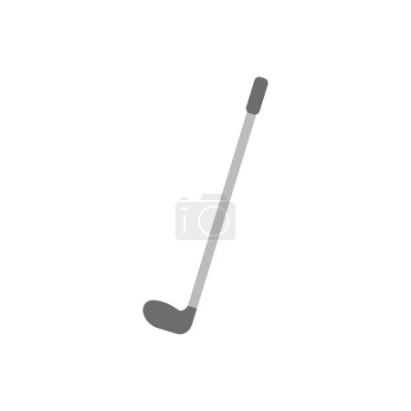 Illustration for Golf stick icon in flat style. golf vector illustration on white isolated background. sport business concept. - Royalty Free Image