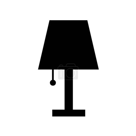 Ilustración de Lámpara de escritorio aislada sobre fondo blanco, ilustración vectorial - Imagen libre de derechos
