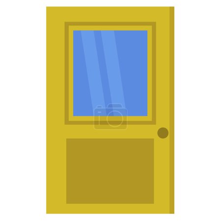 Illustration for Door vector icon. Entrance door, vector graphic illustration of the exit door - Royalty Free Image