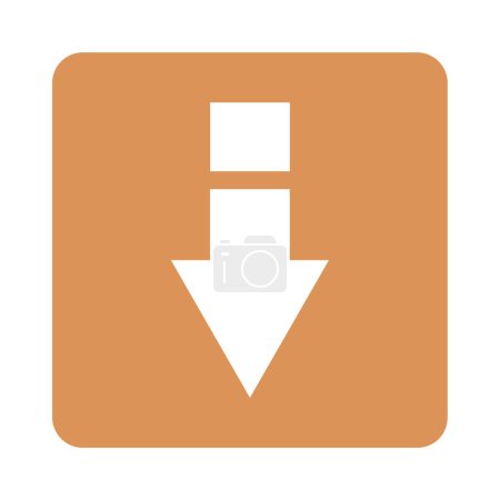 Ilustración de Abajo icono de flecha vector ilustración fondo para su diseño web y aplicación móvil, logotipo de flecha - Imagen libre de derechos