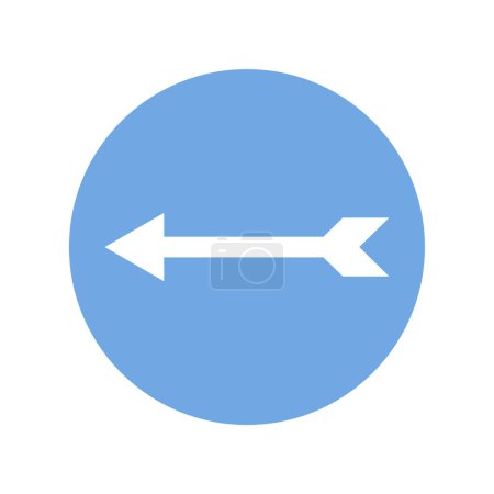 Ilustración de Flecha icono plano vector ilustración - Imagen libre de derechos