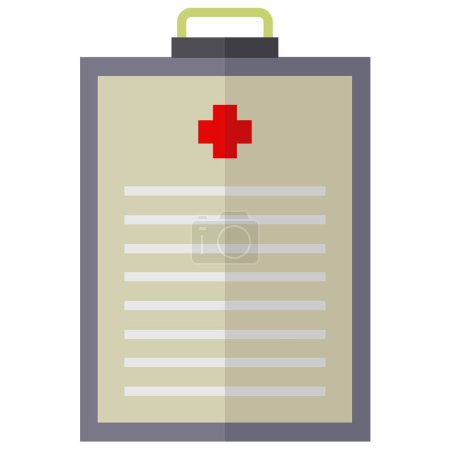 Téléchargez les illustrations : Document médical icône vectoriel design - en licence libre de droit