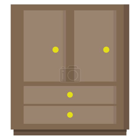 Illustration for Closet icon design, Home room decoration interior living building apartment and residential theme Vector illustration - Royalty Free Image
