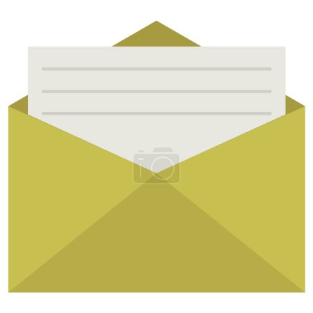 Ilustración de Icono de sobre de correo. Ilustración de vector de mensaje de correo electrónico sobre fondo aislado blanco - Imagen libre de derechos