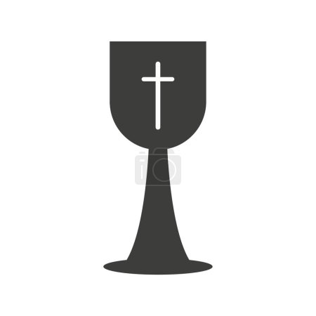 Téléchargez les illustrations : Croix chrétienne avec une tasse - en licence libre de droit