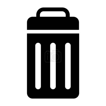 Téléchargez les illustrations : Illustration vectorielle icône poubelle - en licence libre de droit