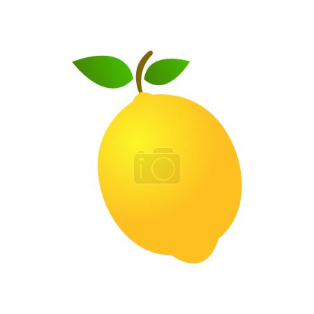 Ilustración de Icono de fruta de limón, ilustración vectorial - Imagen libre de derechos