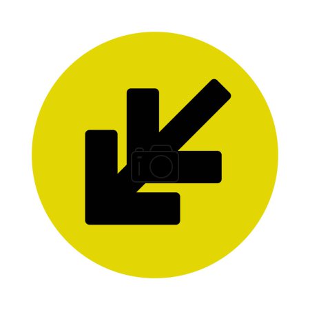 Ilustración de Flecha icono plano vector ilustración - Imagen libre de derechos