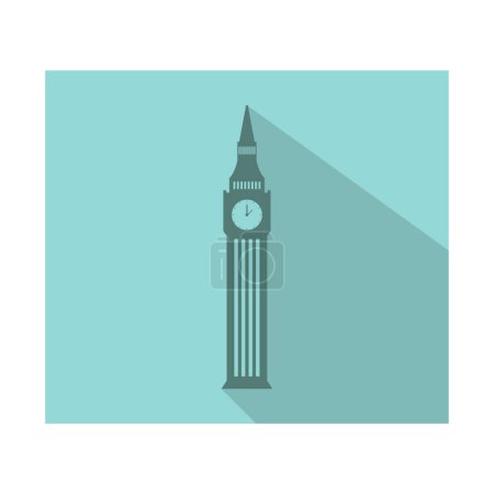 Téléchargez les illustrations : Londres horloge tour vecteur illustration conception graphique - en licence libre de droit