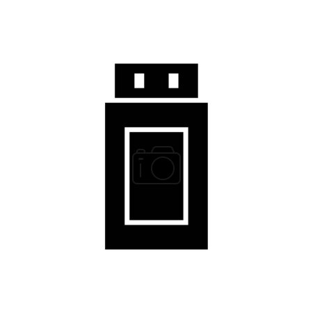 Ilustración de Icono USB. contorno icono vectorial para el diseño web aislado sobre fondo blanco - Imagen libre de derechos