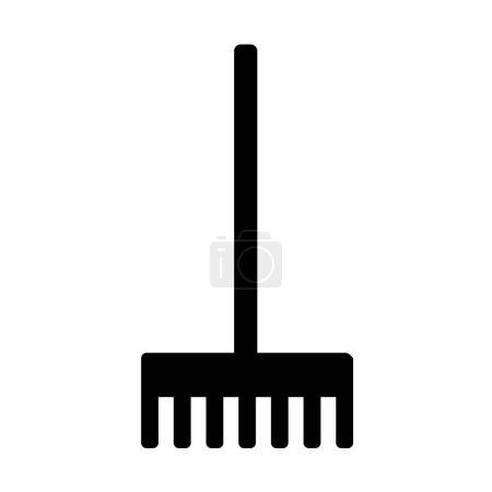 Illustration for Rake icon on a white background - Royalty Free Image
