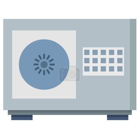 Illustration for Flat icon bank safe isolated on white background. Vector illustration. - Royalty Free Image