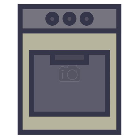 Illustration for Kitchen oven icon, vector illustration - Royalty Free Image