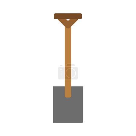Illustration for Shovel for digging and construction icon, trendy style, isolated on white - Royalty Free Image