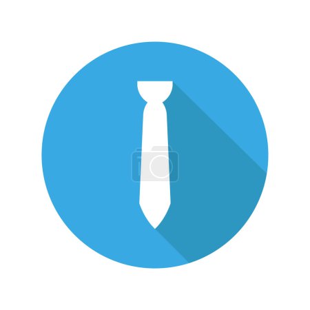 Téléchargez les illustrations : Icône cravate bleue isolée sur fond blanc - en licence libre de droit