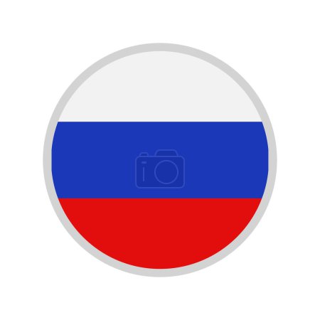Illustration for Russia flag round icon vector illustration - Royalty Free Image