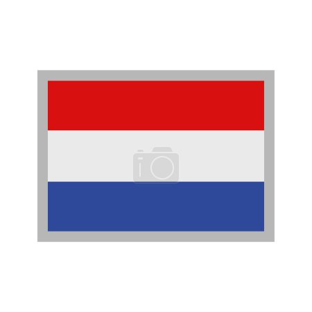 Téléchargez les illustrations : Icône drapeau des Pays-Bas, style plat - en licence libre de droit