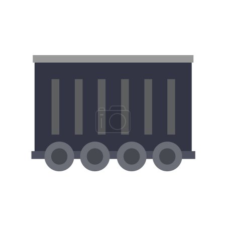 Téléchargez les illustrations : Illustration vectorielle icône chariot mine - en licence libre de droit