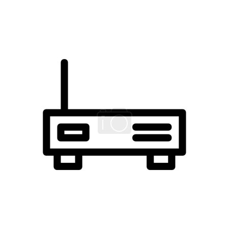 Téléchargez les illustrations : Routeur icône vecteur isolé sur fond blanc - en licence libre de droit