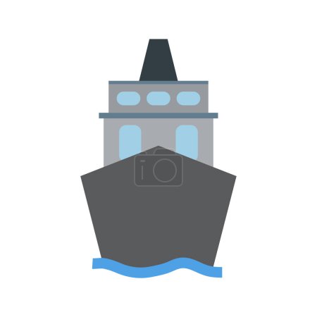 Ilustración de Icono plano de la nave, ilustración vectorial - Imagen libre de derechos