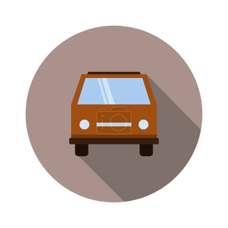 Ilustración de Vector de coche icono redondo ilustración - Imagen libre de derechos