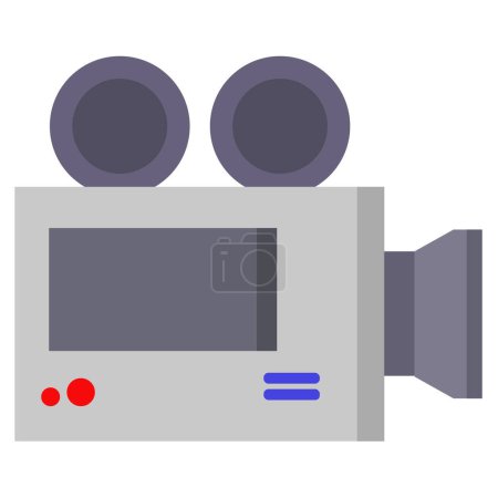 Téléchargez les illustrations : Illustration vectorielle d'icône Web de caméra vidéo - en licence libre de droit