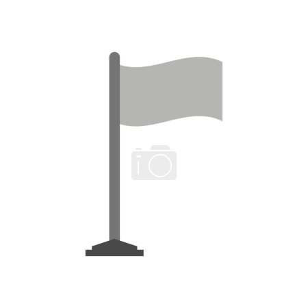 Téléchargez les illustrations : Icône drapeau, illustration vectorielle - en licence libre de droit
