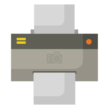 Ilustración de Icono de impresora aislado sobre fondo blanco - Imagen libre de derechos