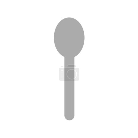 Ilustración de Cuchara vector icono aislado sobre fondo blanco - Imagen libre de derechos