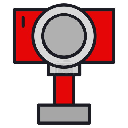 Téléchargez les illustrations : Icône webcam, illustration vectorielle - en licence libre de droit