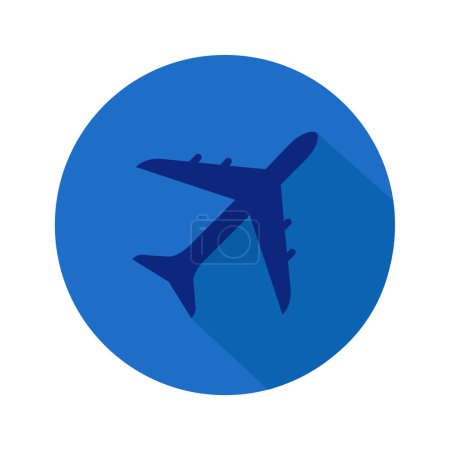 Téléchargez les illustrations : Illustration vectorielle d'icône ronde d'aéronef - en licence libre de droit