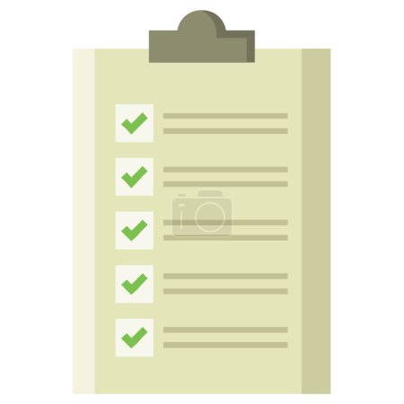 Illustration for Check list icon. flat vector illustration - Royalty Free Image