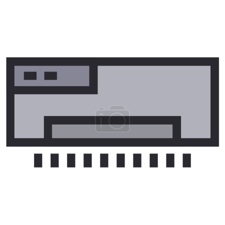 Illustration for Air conditioning icon for website, symbol, presentation - Royalty Free Image