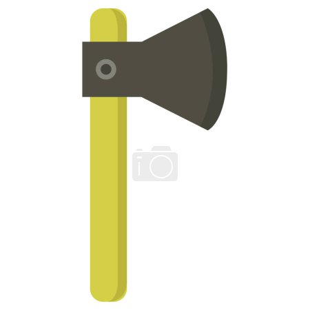 Illustration for Axe icon in flat style isolated on a white background. - Royalty Free Image