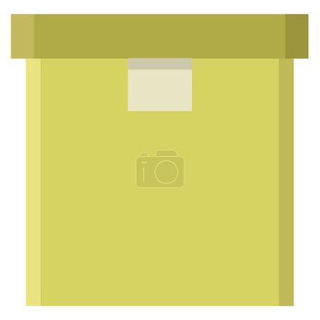 Illustration for Flat design cartoon empty box icon. vector illustration - Royalty Free Image