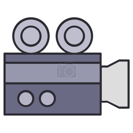 Illustration for Video camera web  icon vector illustration - Royalty Free Image