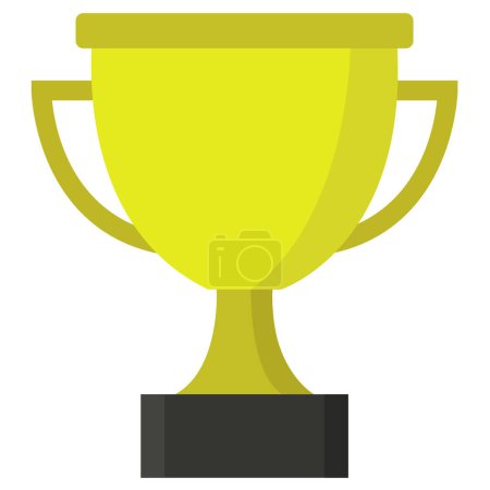 Illustration for Award cup trophy icon in flat style - Royalty Free Image
