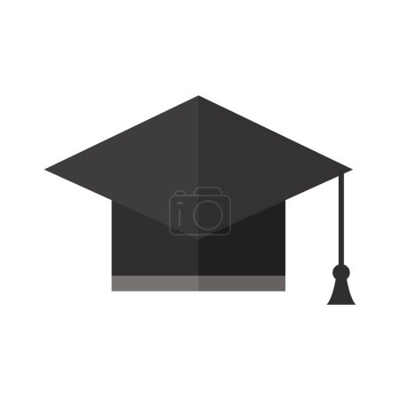 Téléchargez les illustrations : Icône de chapeau de graduation. illustration vectorielle - en licence libre de droit