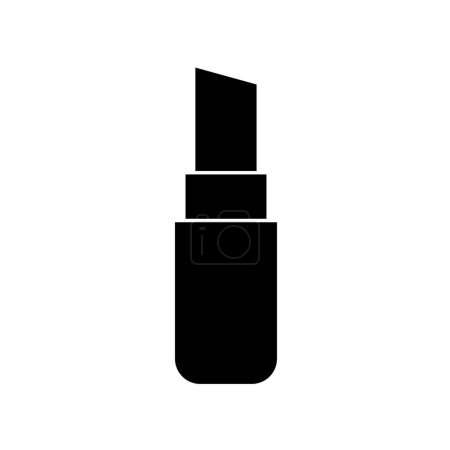 Téléchargez les illustrations : Icône Lipstick plat sur fond blanc, illustration vectorielle - en licence libre de droit