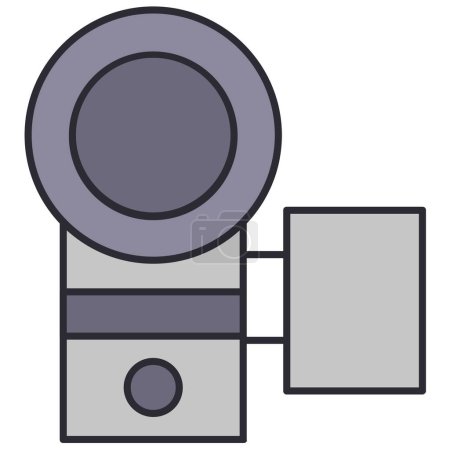 Ilustración de Ilustración vectorial del icono de la videocámara - Imagen libre de derechos