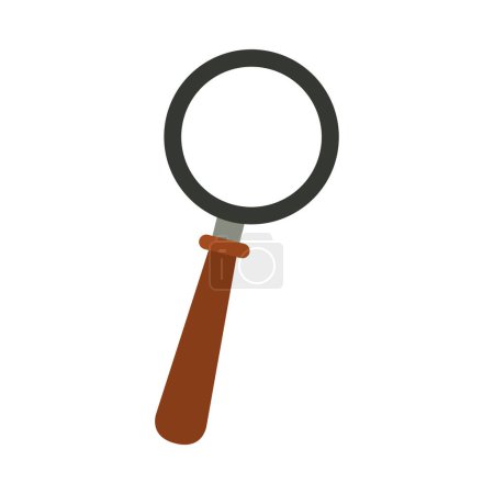 Illustration for Flat design of magnifying glass icon - Royalty Free Image